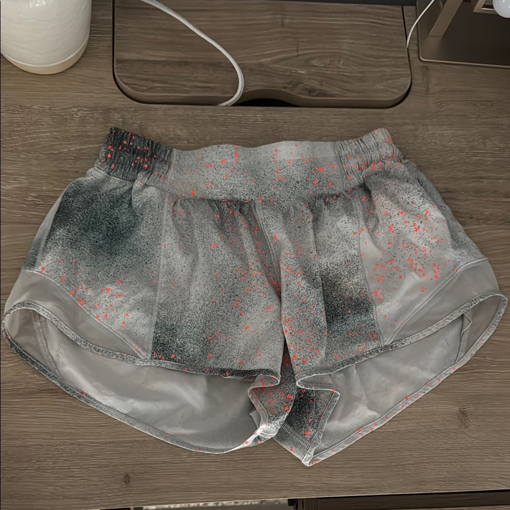 Gray and Pink Women's Shorts